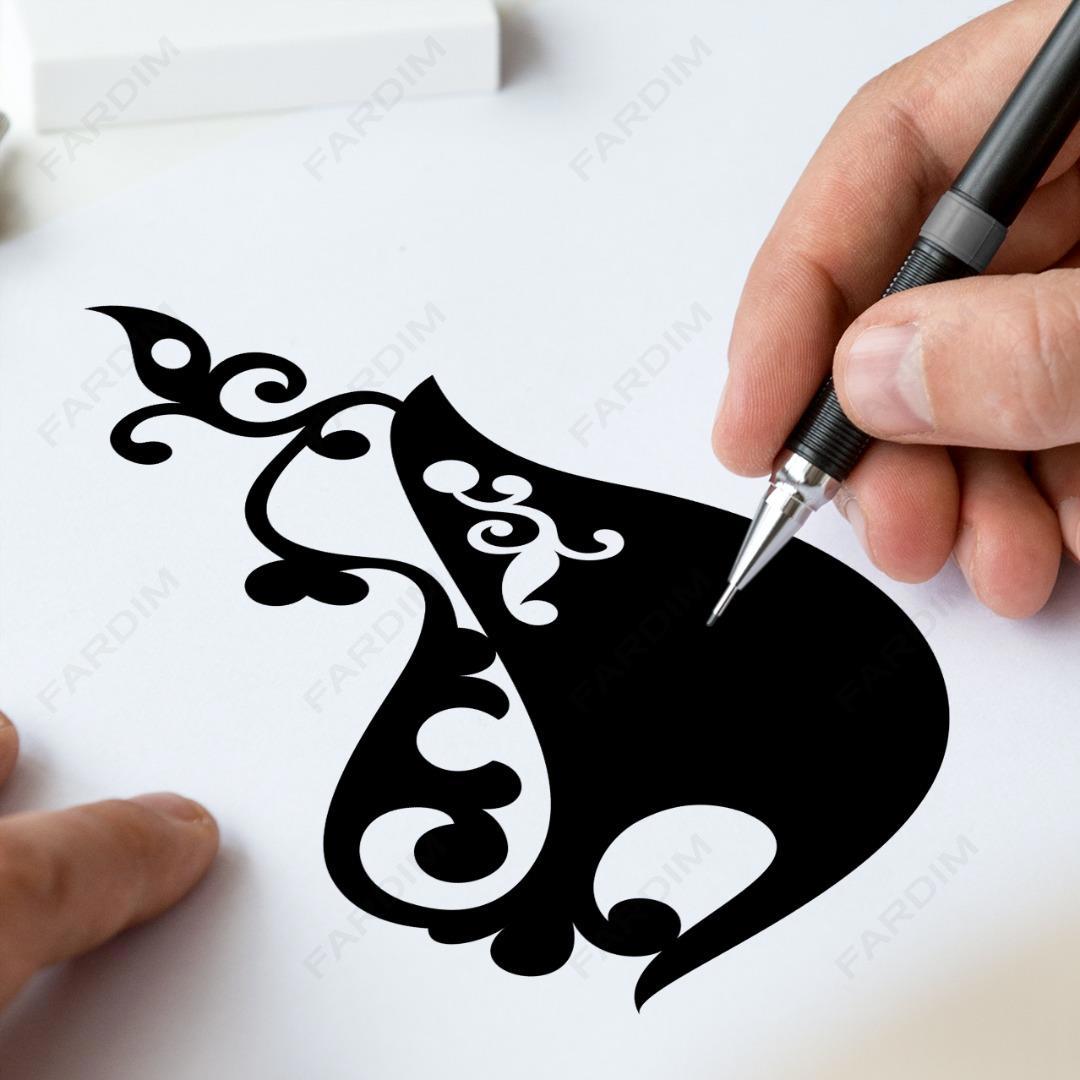 وکتور طرح نگاره گل و مرغ کد A132418